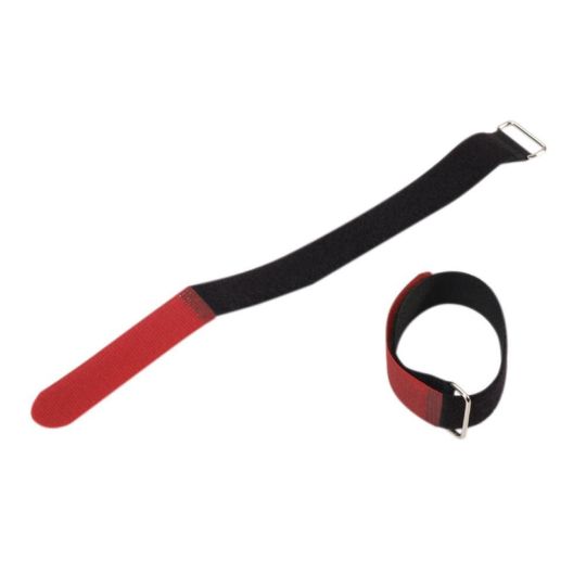 Adam Hall Accessories VR 4040 Rood- haak en lus Kabelbinder 40cm Rood | DJ-Verkoop | 