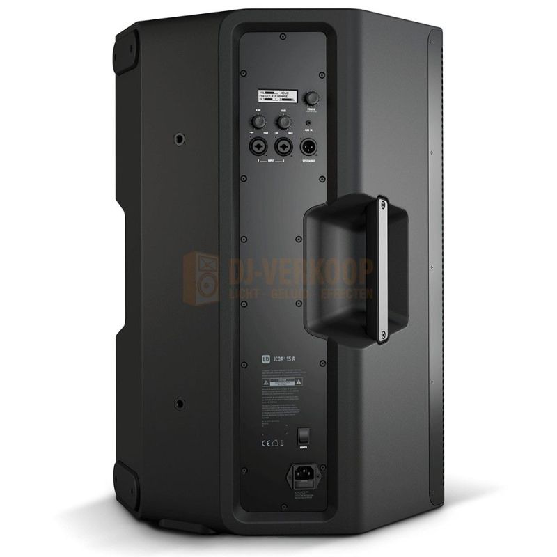 Achterkant van de LD Systems ICOA 15 A - 15 "actieve coaxiale PA-luidspreker