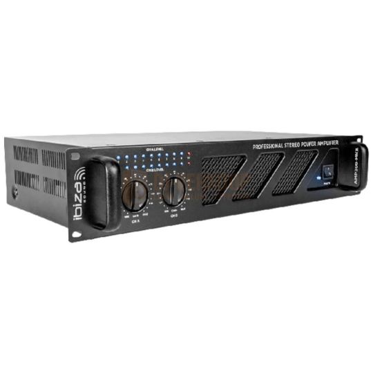 schuin links Ibiza Sound AMP300-MKII - Semi-Pro Versterker 2 X 240W