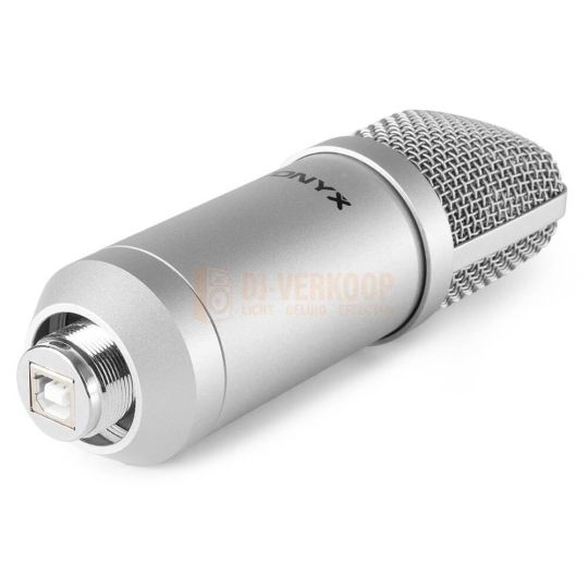 VONYX CM300S - USB Studio Microfoon Titanium incl. kabel, standaard, spin en windkap | DJ-Verkoop | 8715693320121