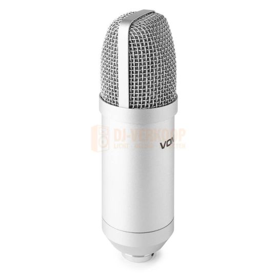 VONYX CM300S - USB Studio Microfoon Titanium incl. kabel, standaard, spin en windkap | DJ-Verkoop | 8715693320121