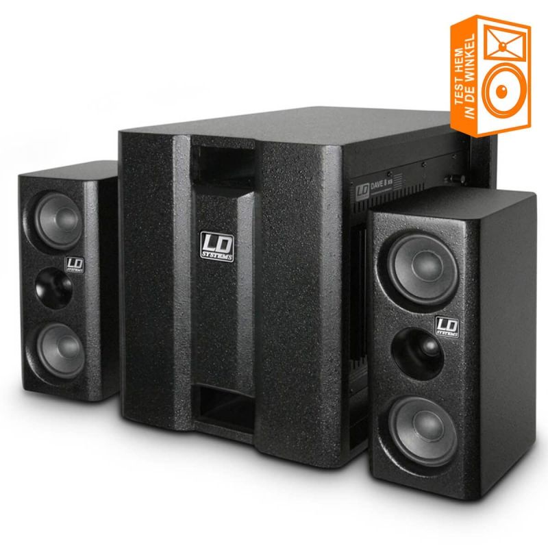 Set LD Systems DAVE8XS - Compact 8" Actief PA systeem demo in de winkel mogelijk