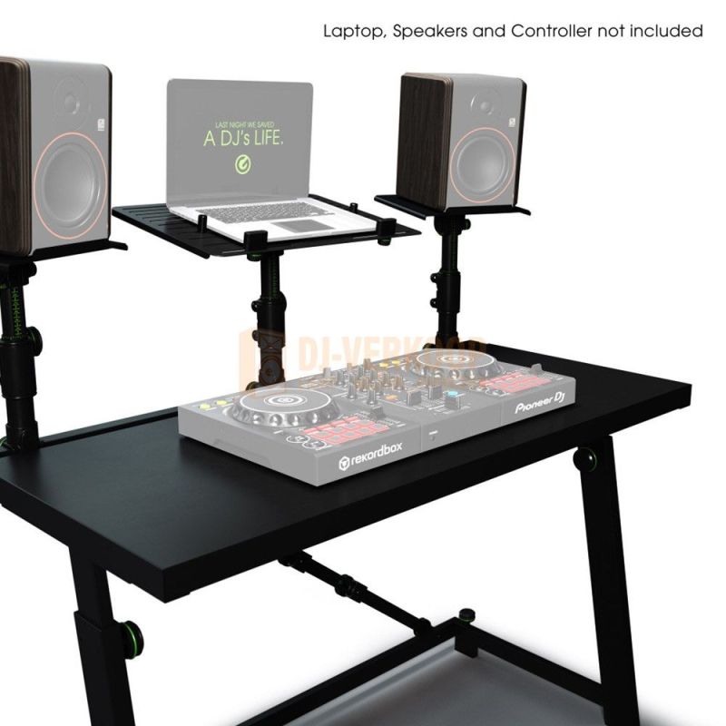Gravity FDJT01 - DJ-Desk met verstelbare luidspreker- en laptopladen | DJ-Verkoop | 4049521589942