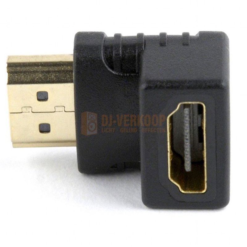 Gembird A-HDMI90-FML - HDMI haakse adapter, 90° naar beneden | DJ-Verkoop | 8716309097536