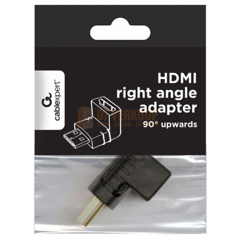 Gembird A-HDMI90-FML - HDMI haakse adapter, 90° naar beneden | DJ-Verkoop | 8716309097536
