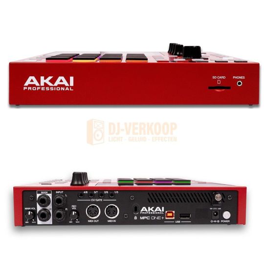 Akai Professional MPC ONE+ - voor en achterkant aansluiting