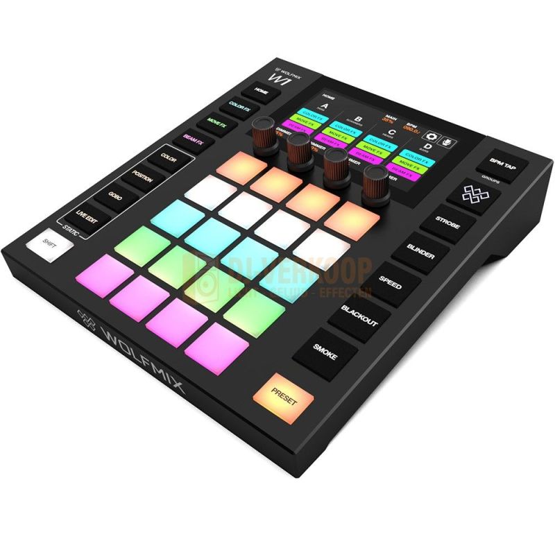 Wolfmix W1 MK2 - stand-alone DMX-performance lichtcontroller hoofdafbeelding omslagafbeelding