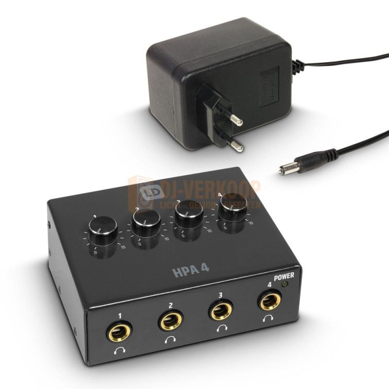 LD Systems HPA 4 - Hoofdtelefoon versterker met 4 uitgangen | DJ-Verkoop | 