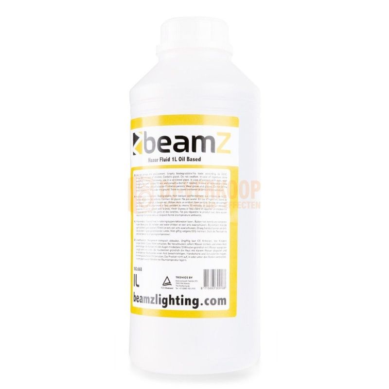 BeamZ FHF1O Hazer Fluid 1L Oil Based HQ - Professionele Haze Vloeistof | DJ-Verkoop | 8715693309188