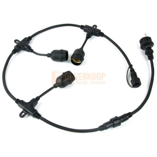 Bekaled Guirlande Pro 10m 10S - Koppelbare IP65 Lichtslinger met 10 E27 fittingen | DJ-Verkoop | 8785252464566