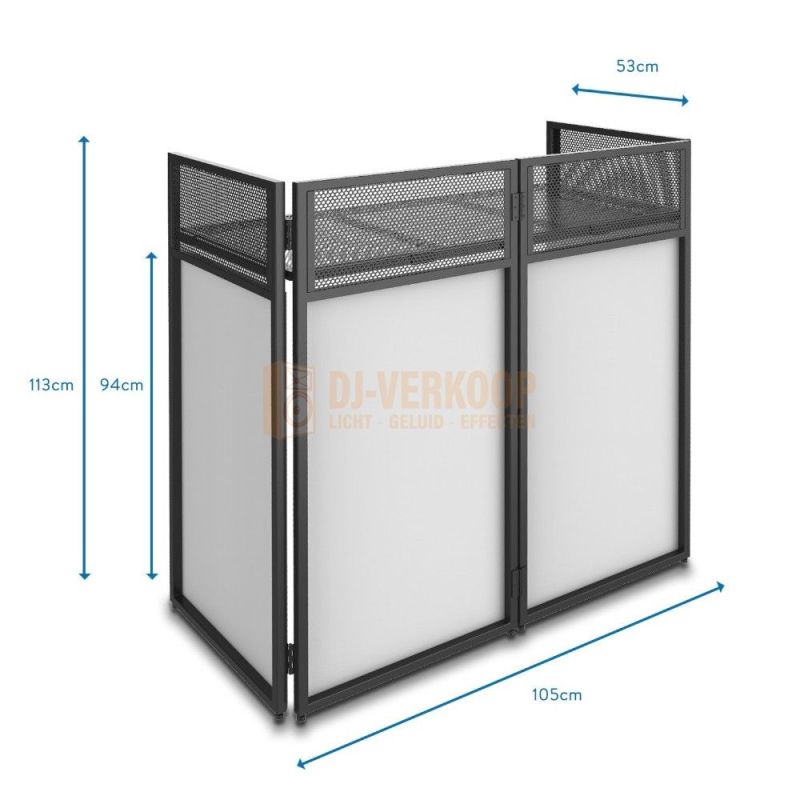 Verhuur - DJ Booth DB4 Pro - Opvouwbaar DJ Booth systeem met doeken en tas | DJ-Verkoop | 