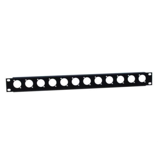 Adam Hall 19" Parts 872215 - U-shaped Rack Panel 1 U steel for 12 XLR | DJ-Verkoop | 4049521016202