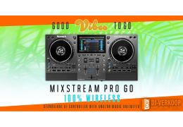 Feest echt overal met het alles in één 100% draadloose Numark Mixstream pro Go DJ Systeem!